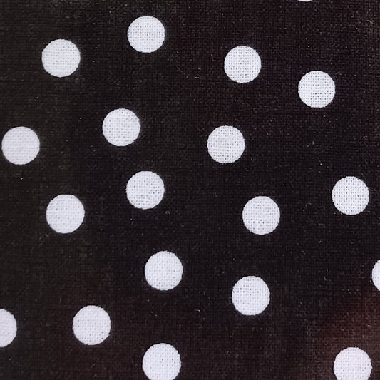 Black Polkadot Unlined All-Weather Hat (RH 0917B)