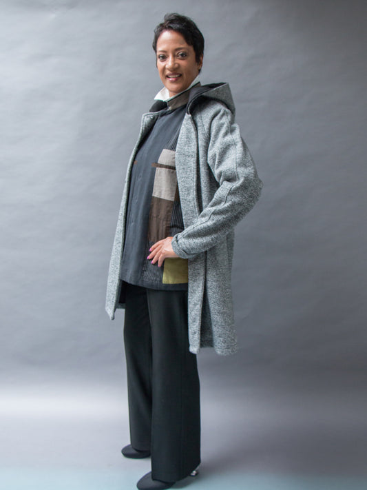 Women's Salt & Pepper Wool & Fleece Cold Weather All-Weather Coat (WCW0525D)