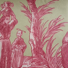 Load image into Gallery viewer, Green Toile Unlined Rain Hat (RH 0814C)