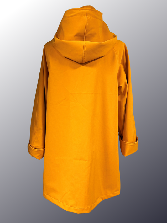 Women's Mustard Mesh Lined Snap All-Weather Coat (WM0126B)