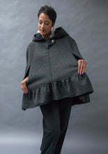 Load image into Gallery viewer, *Charcoal Wool &amp; Fleece Cape