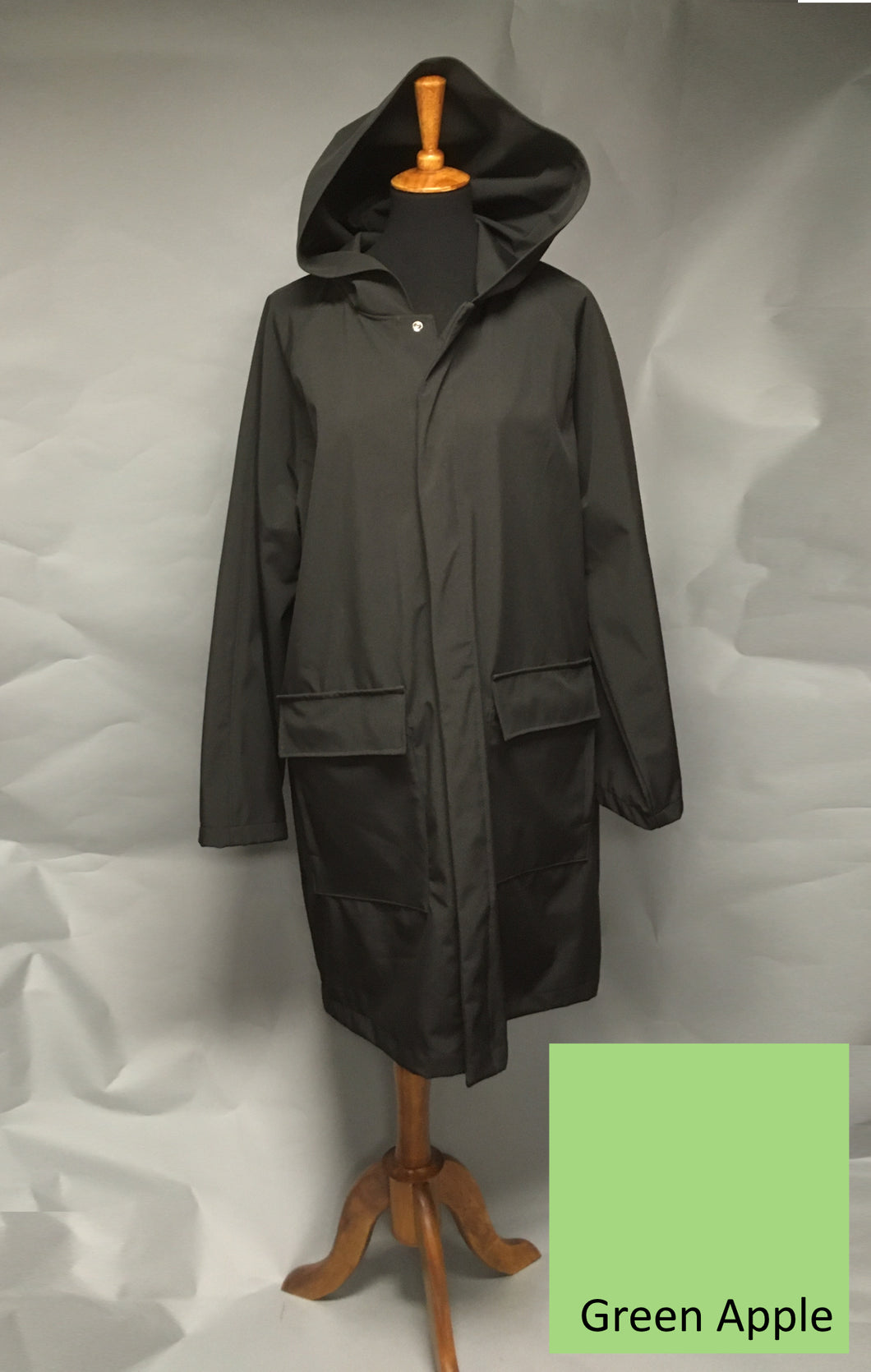 *Men's Green Apple Fleece Lined Snap Raincoat (SF0919C)