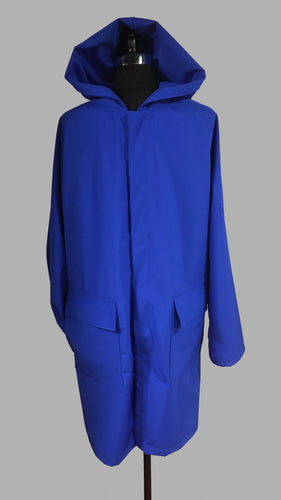 *Men's Cobalt Mesh Lined Snap Raincoat (SM0919H)