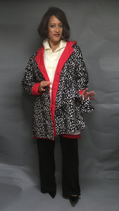 *Women's True Red Outer Reversible Raincoat (RR/C 0614B)