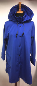 *Women's Cobalt Mesh Lined Snap Raincoat (SM0919H)