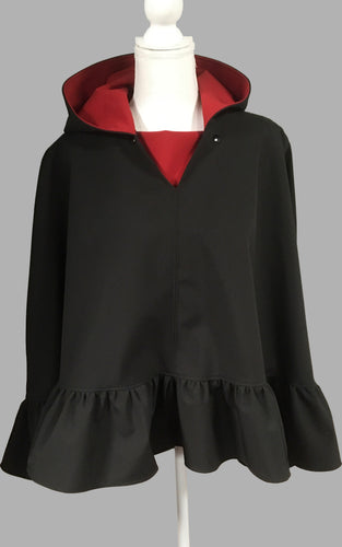 *True Red and Black Poncho
