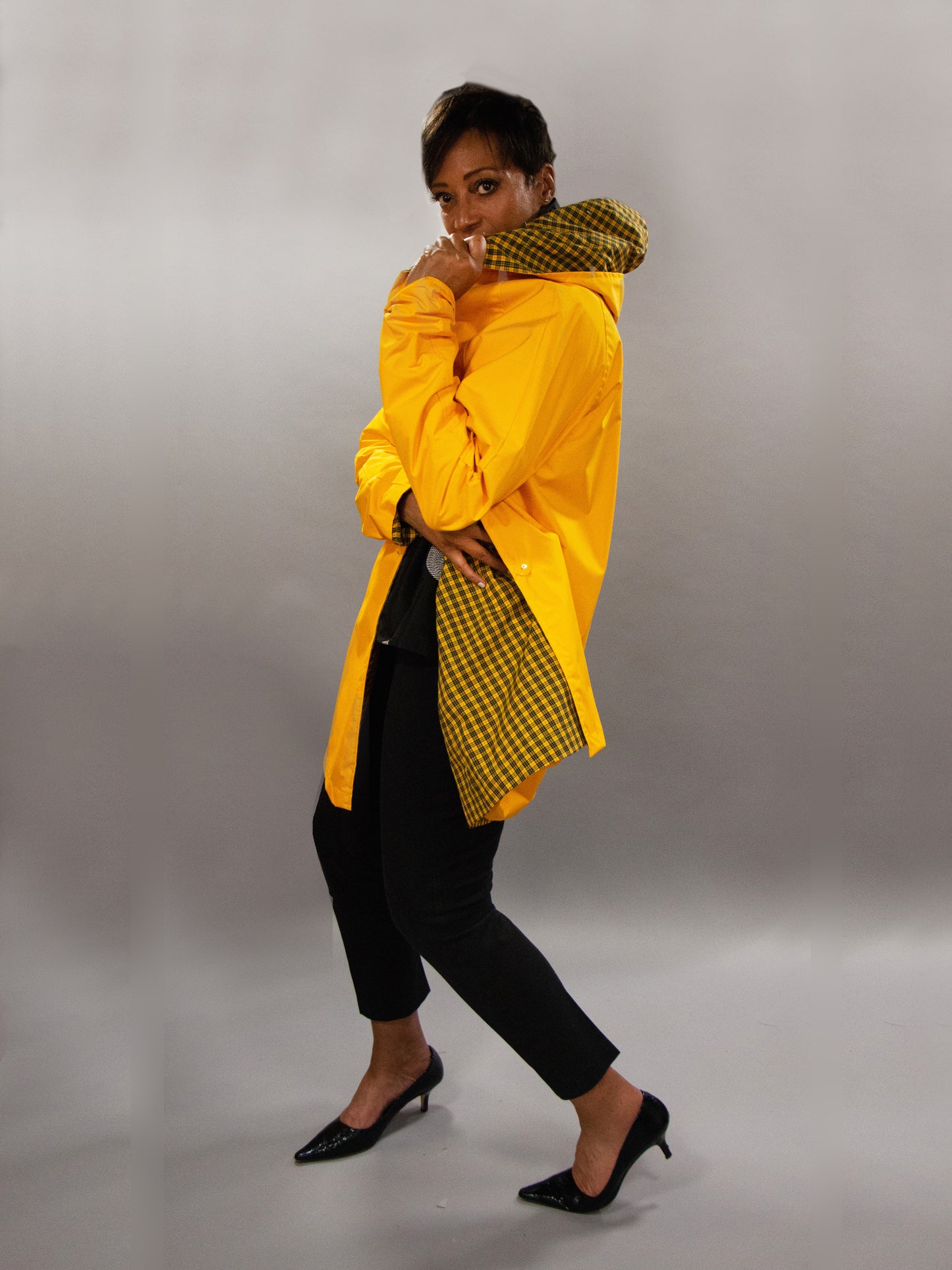 Women's Yellow Outer Reversible All-Weather Coat (RR/C )