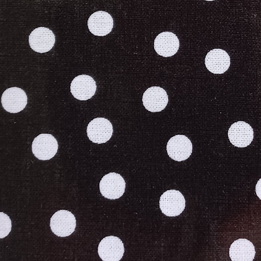 Black Polkadot Unlined All-Weather Hat (RH 0917B)