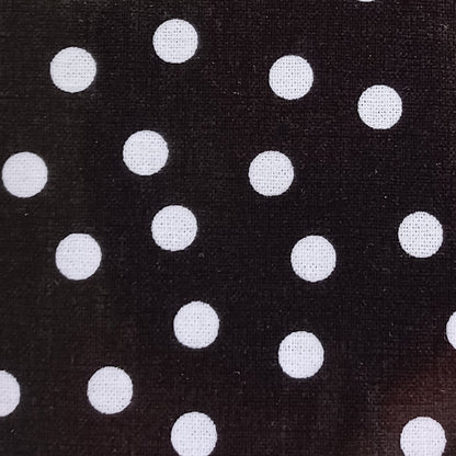 Black Polkadot Unlined All-Weather Hat (RH 0917B)