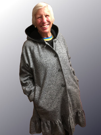 Women's Salt & Pepper Wool & Fleece Cold Weather All-Weather Coat (WCW0525D)