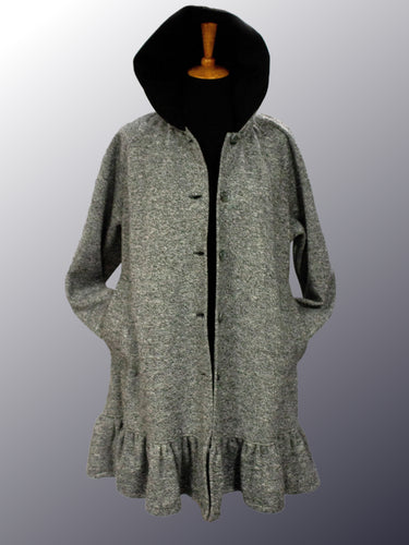 *Women's Salt & Pepper Wool & Fleece Cold Weather Carcoat (WCW0525D)
