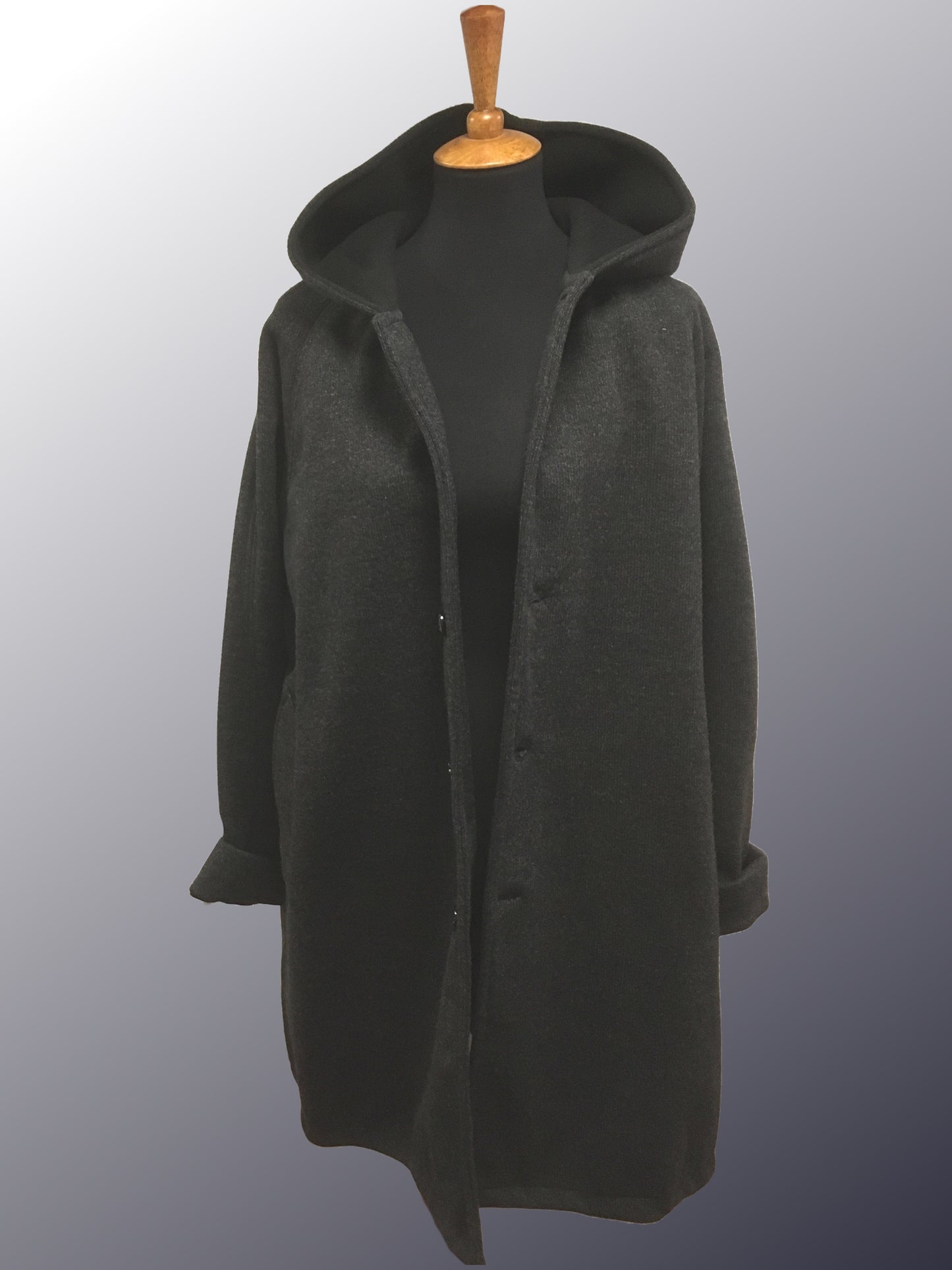 Men's Charcoal Wool & Fleece Cold Weather All-Weather Coat (MCW0525B)