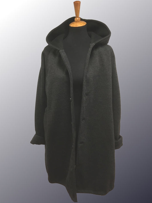 Men's Charcoal Wool & Fleece Cold Weather All-Weather Coat (MCW0525B)