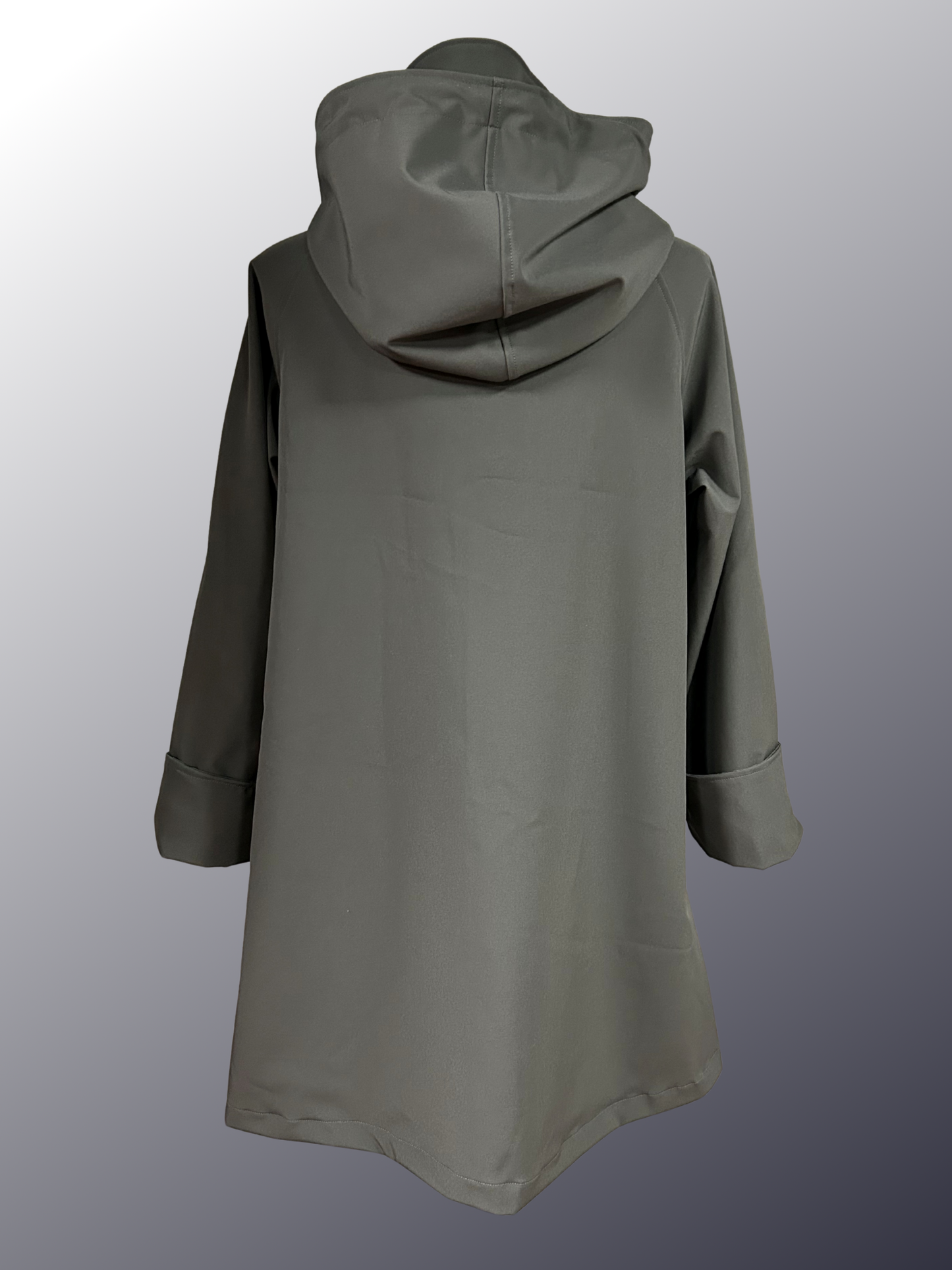 Women's Charcoal Mesh Lined Snap All-Weather Coat (WM0126C)