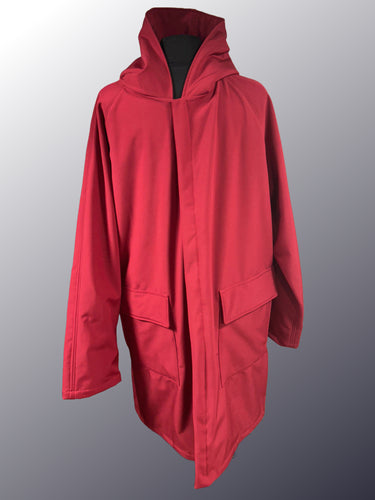*Men's Nova Red Fleece Lined Snap Raincoat (MF0525C)