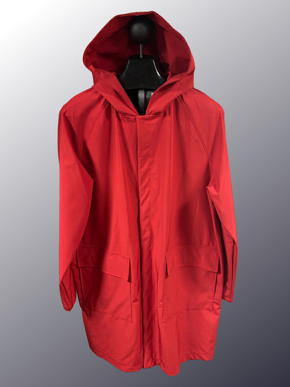 Men's Red Fleece Lined Snap All-Weather Coat (MF0525A)