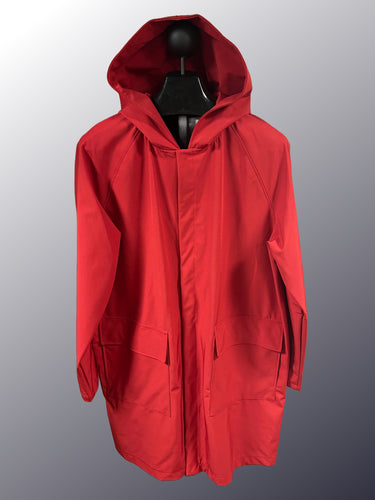 *Men's Red Fleece Lined Snap Raincoat (MF0525A)