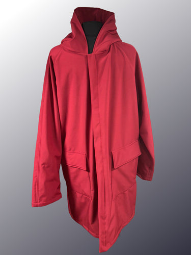 *Men's Nova Red Mesh Lined Snap Raincoat (MM0525C)