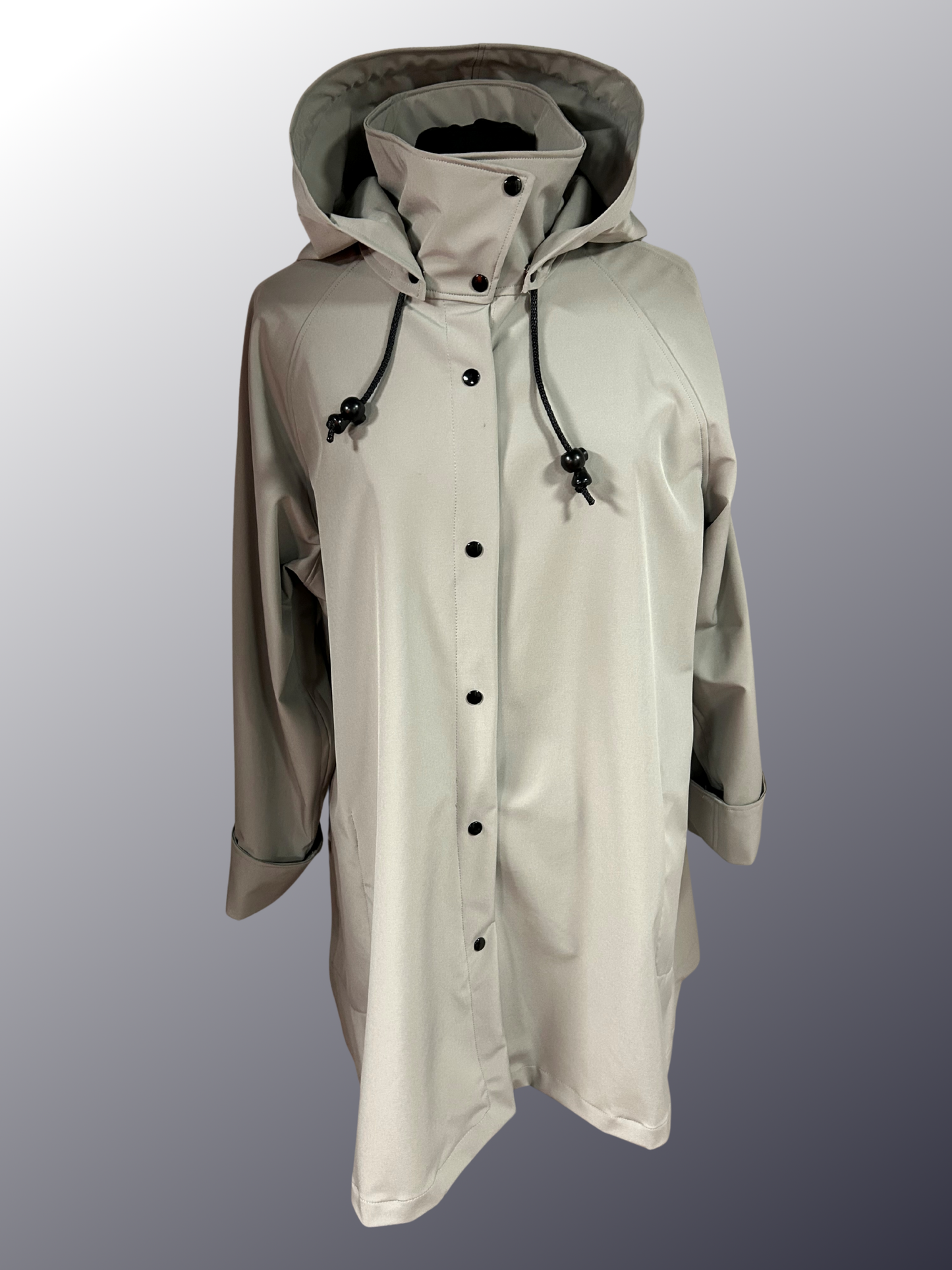 Women's Tan Mesh Lined Snap All-Weather Coat (WM0126A)