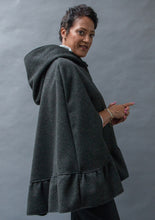 Load image into Gallery viewer, *Charcoal Wool &amp; Fleece Cape