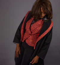Load image into Gallery viewer, *Grey Cashmere Belted Coat with Handwoven Trim