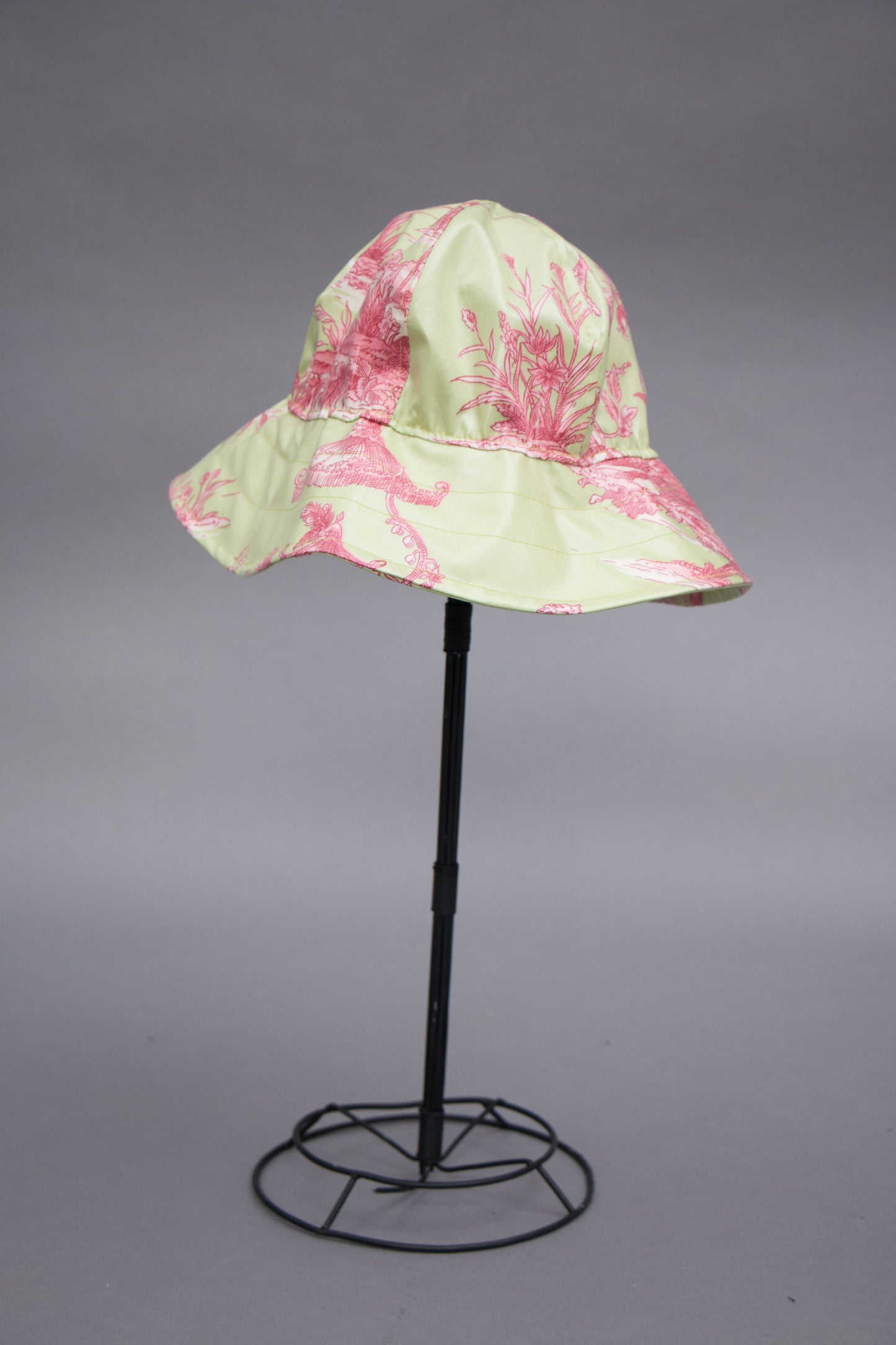 Green Toile Unlined All-Weather Hat (RH 0814C)