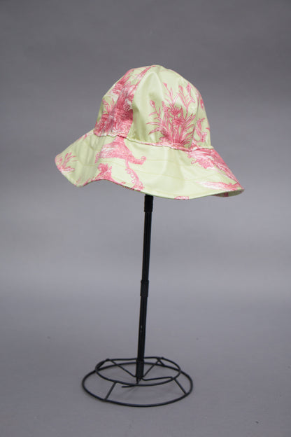 Green Toile Unlined All-Weather Hat (RH 0814C)