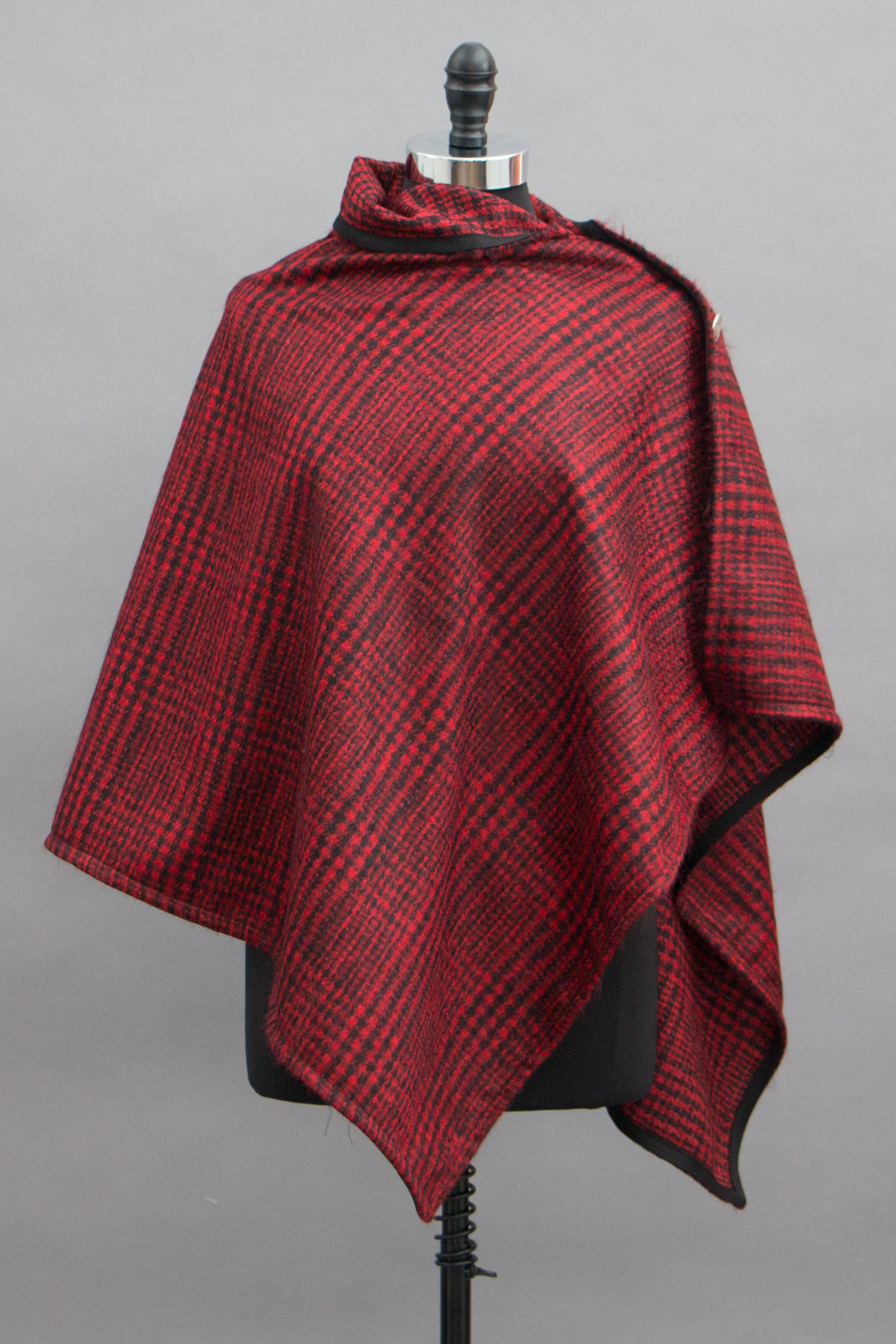 *Red Plaid Mohair Wool Blend Wrap  $175.00  (WR 0116H)