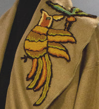 Load image into Gallery viewer, *Camel and Grey Cashmere Coats with Trimmed Crewelwork Applique