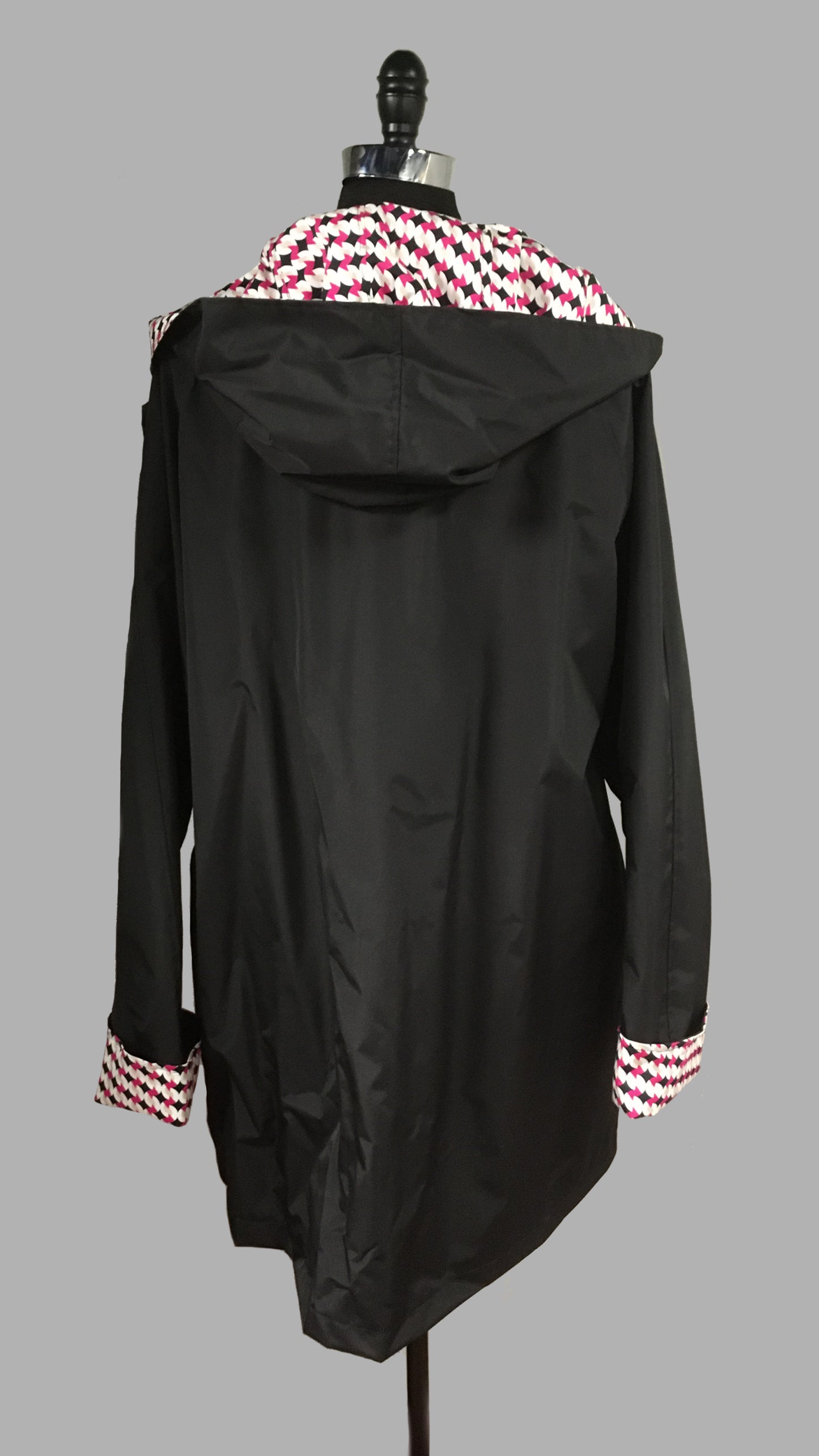 Women's Black Outer Reversible All-Weather Coat (RR/C 0614A)
