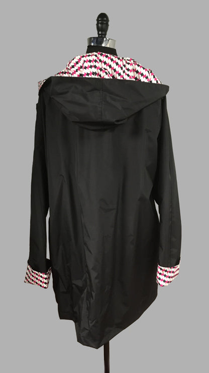 Women's Black Outer Reversible All-Weather Coat (RR/C 0614A)
