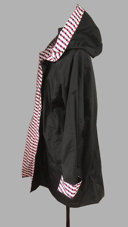Women's Black Outer Reversible All-Weather Coat (RR/C 0614A)