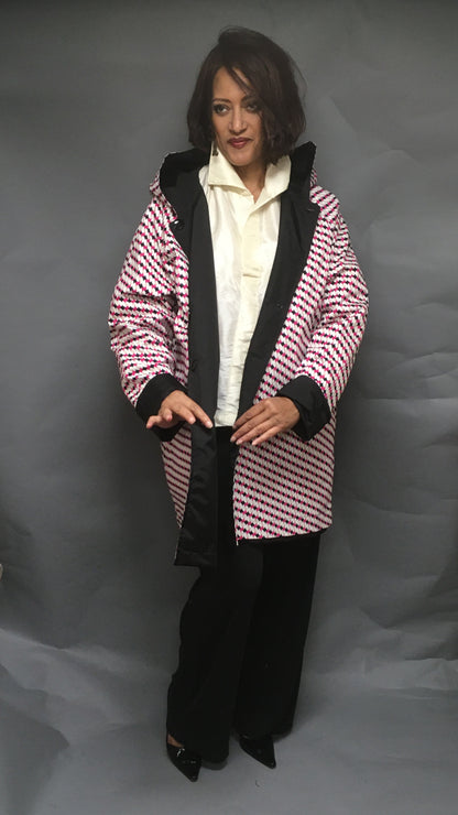 Women's Black Outer Reversible All-Weather Coat (RR/C 0614A)