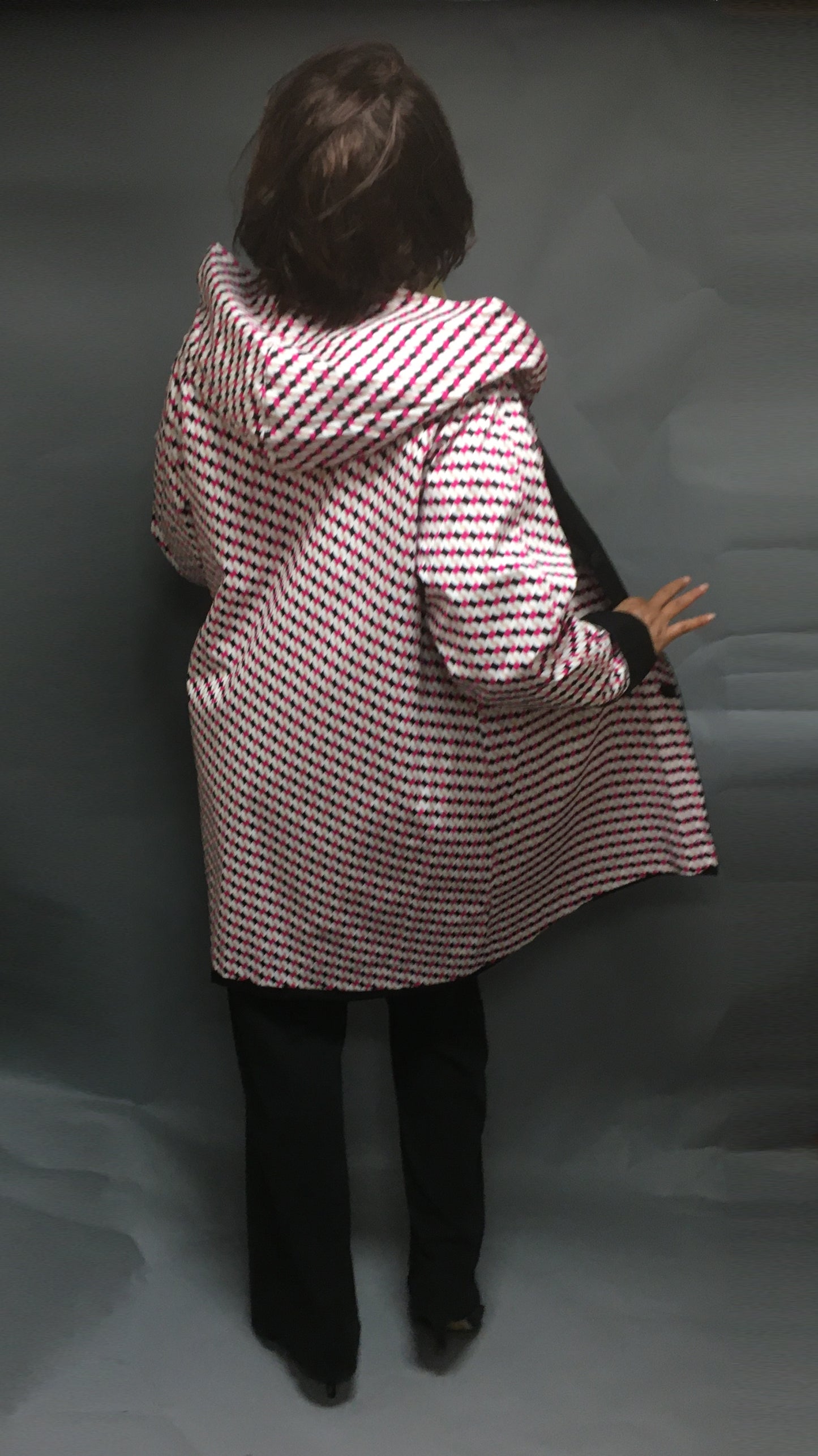 Women's Black Outer Reversible All-Weather Coat (RR/C 0614A)