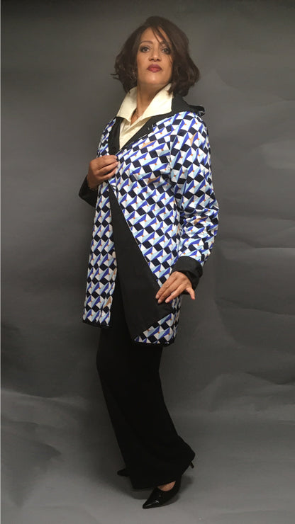 Women's Black Outer Reversible All-Weather Coat (RR/C 0614A)