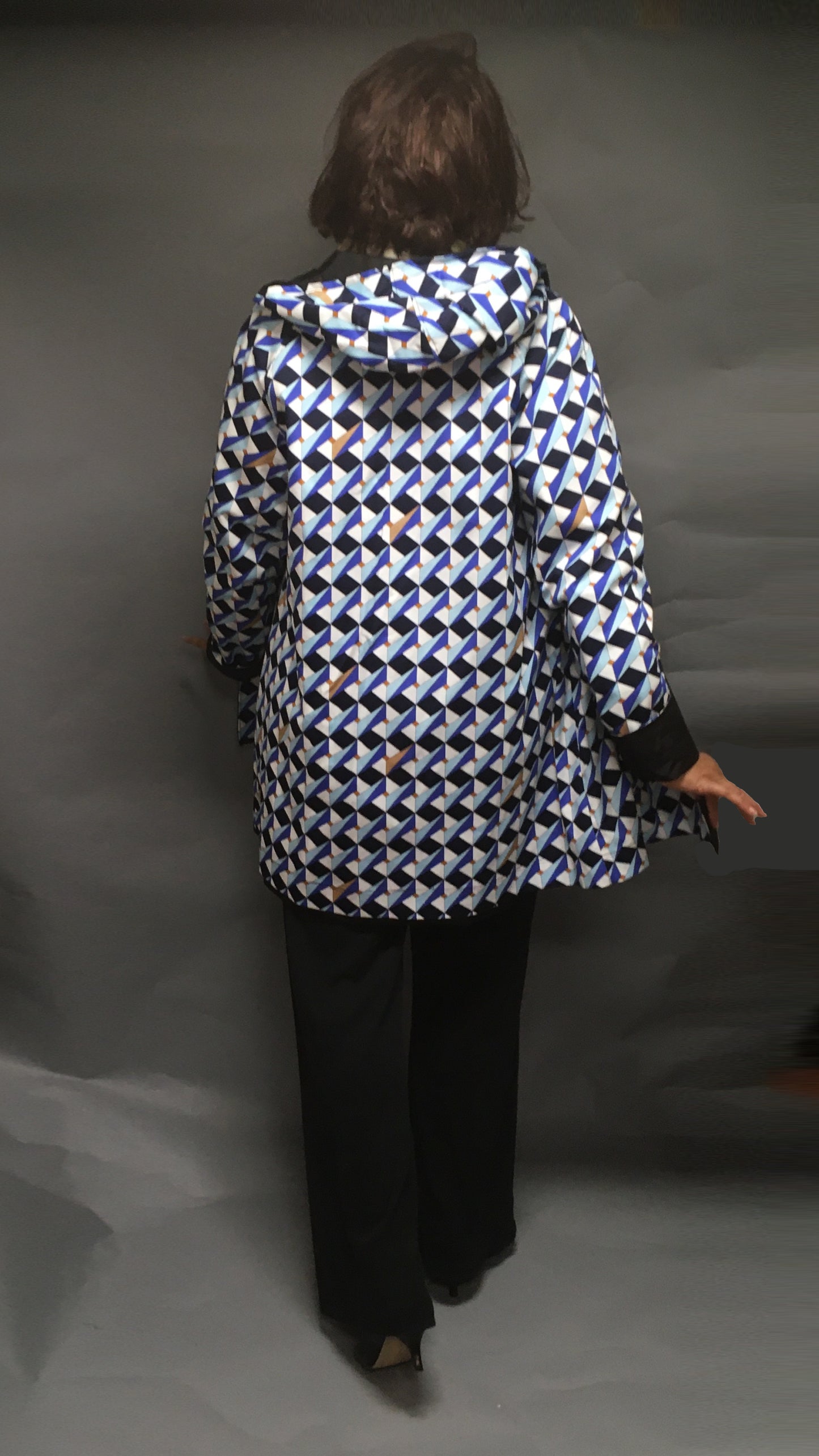 Women's Black Outer Reversible All-Weather Coat (RR/C 0614A)