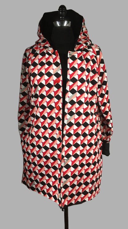 Women's Black Outer Reversible All-Weather Coat (RR/C 0614A)