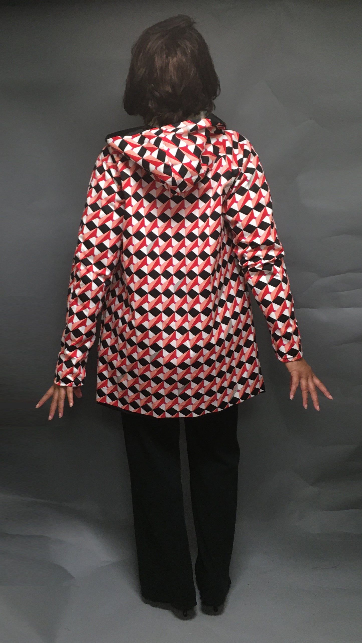 Women's Black Outer Reversible All-Weather Coat (RR/C 0614A)