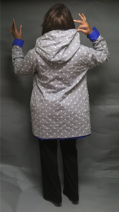 Women's Royal Blue Outer Reversible All-Weather Coat (RR/C 0614C)