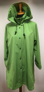 *Women's Green Apple Fleece Lined Snap Raincoat (SF0919C)