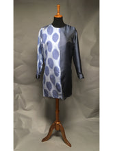 Load image into Gallery viewer, *Pieced Ikat Reversible Coat in Beautiful Blues