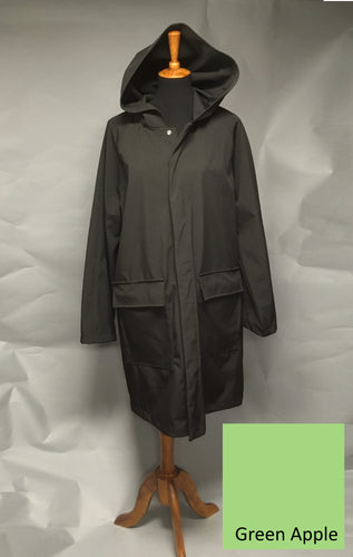 *Men's Green Apple Fleece Lined Snap Raincoat (SF0919C)