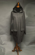 Load image into Gallery viewer, *Men&#39;s Grey Light Fleece Lined Snap Raincoat (SF0919E)