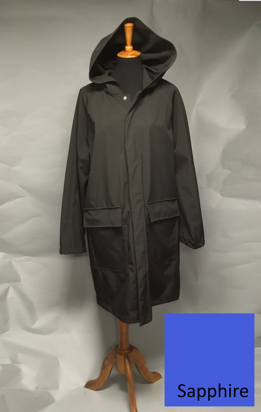 *Men's Cobalt Fleece Lined Snap Raincoat (SF0919B)