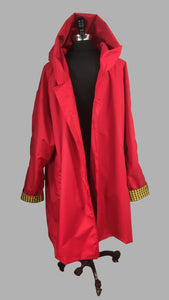 *Men's True Red Outer Lined Raincoat (LR/C 0614B)