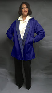*Women's Deep Navy Outer Reversible Raincoats (RR/C 0818A)