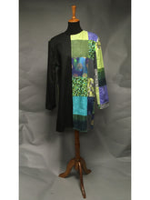 Load image into Gallery viewer, *Pieced Cotton Reversible Coat in Lime and Turquoise