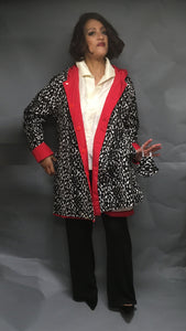 *Women's True Red Outer Reversible Raincoat (RR/C 0614B)