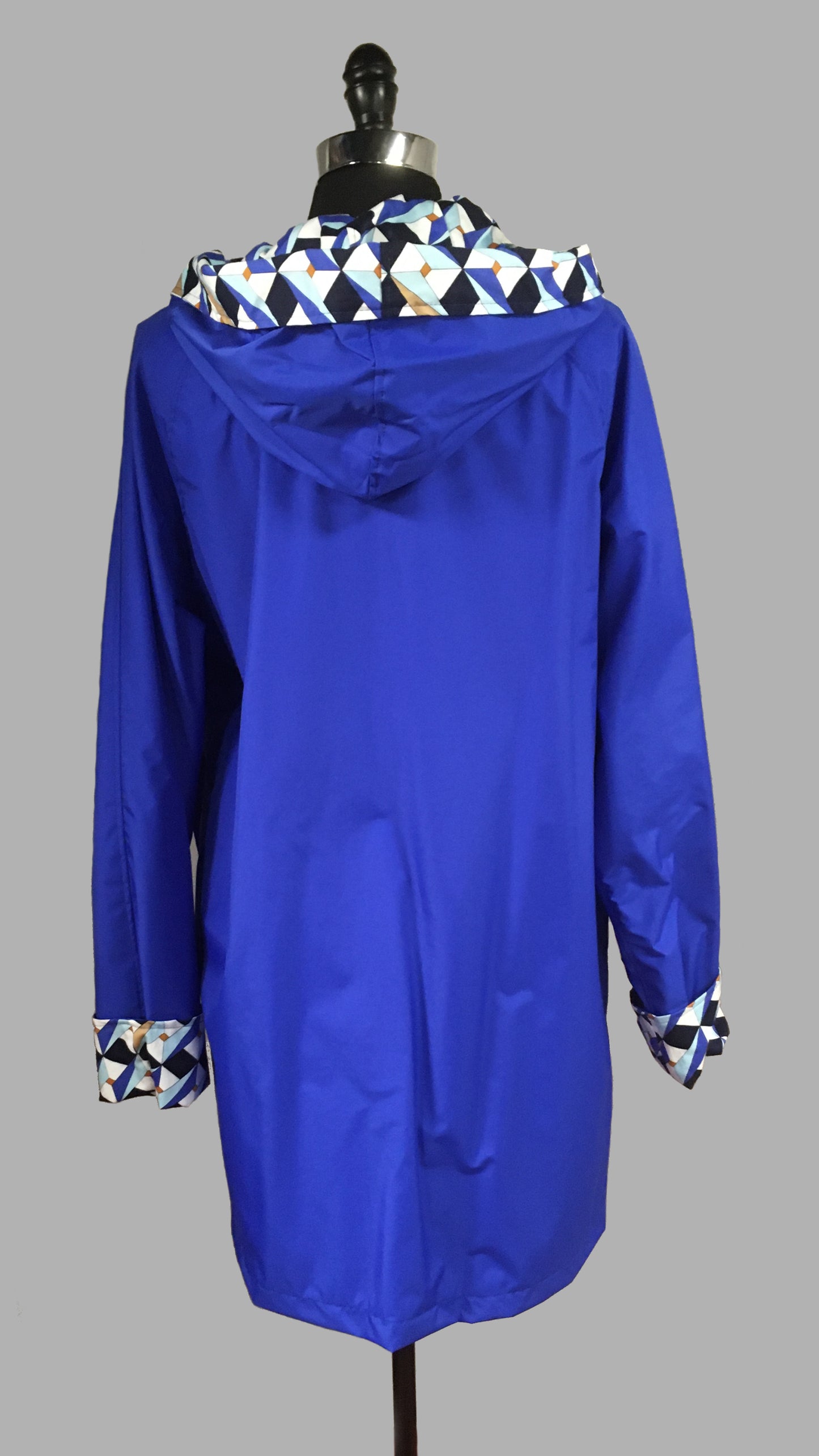 Women's Royal Blue Outer Reversible All-Weather Coat (RR/C 0614C)