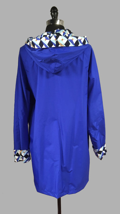 Women's Royal Blue Outer Reversible All-Weather Coat (RR/C 0614C)